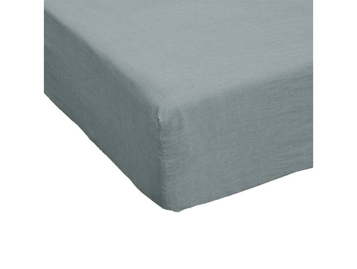 Drap housse lin uni 140x190+30 cm