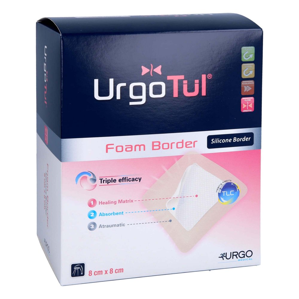 Urgo GmbH Urgotül Foam Border 8x8 cm Verband 10203112
