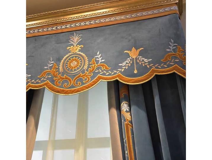 Rideaux brodés de style européen, rideaux en tissu brodé en velours pour salon, salle à manger, chambre à coucher, taille personnalisée de luxe