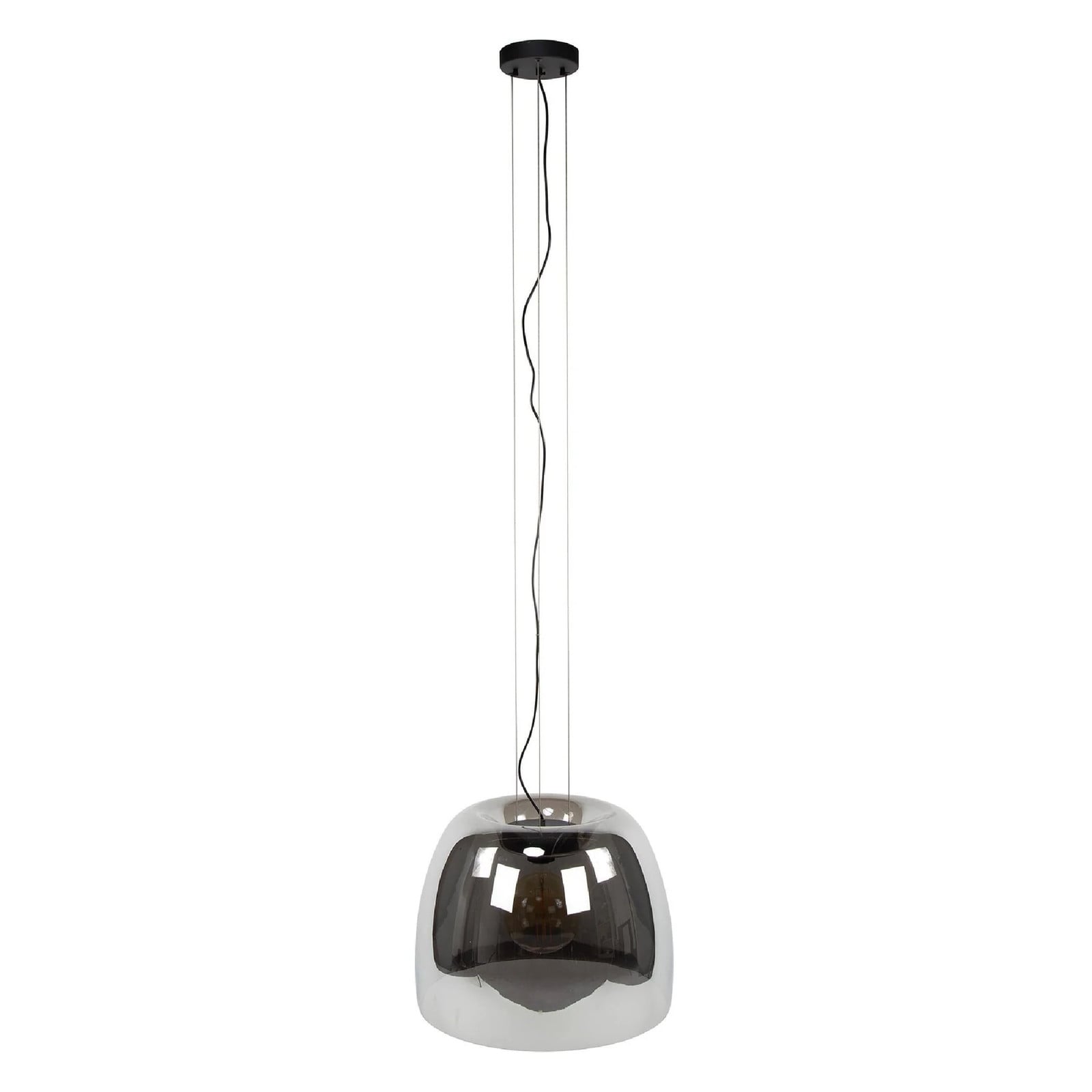 Nest of Nora Hanglamp Nero XL - Rond Glas - Smoke Grey - Ø48cm