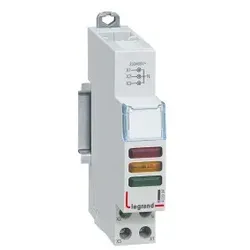 Legrand 412934 Meldeleuchten CX3, LED, 3 Phasen-Kontrolle (Rot-Gelb-Grün), 230/400 VAC, 1TE