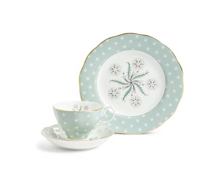 Royal Albert 100 Years Teetassen-Unterteller, 3-teiliges Set, Jubiläum 1950