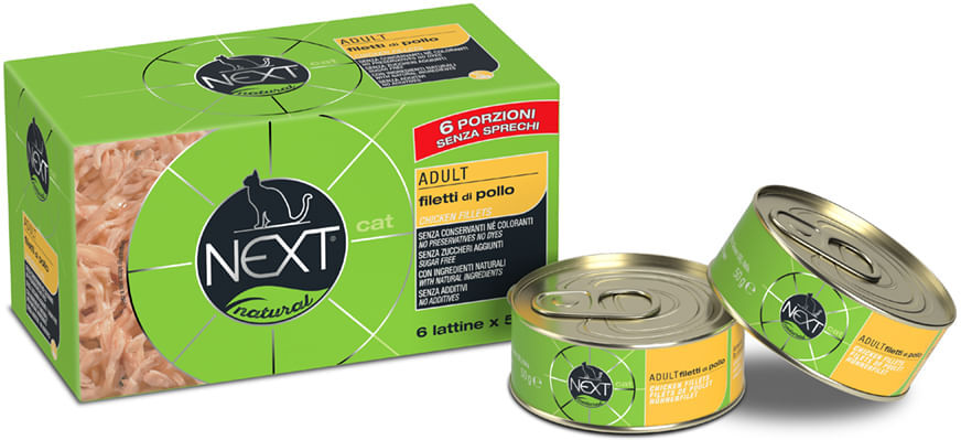 Next Natural Cat Lattina Multipack 6x50G FILETTI DI POLLO