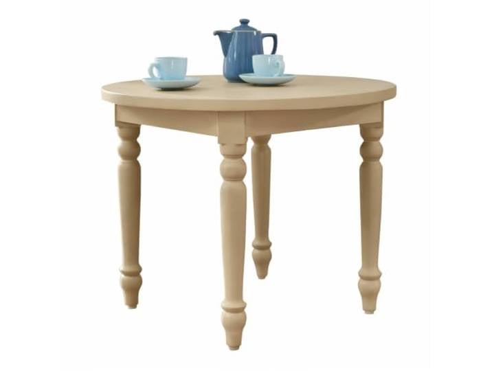 Loberon Kindertisch Sourila, beige Vollholz-Tisch, Gedrechselte Beine, Stilvolles Landhaus-Design