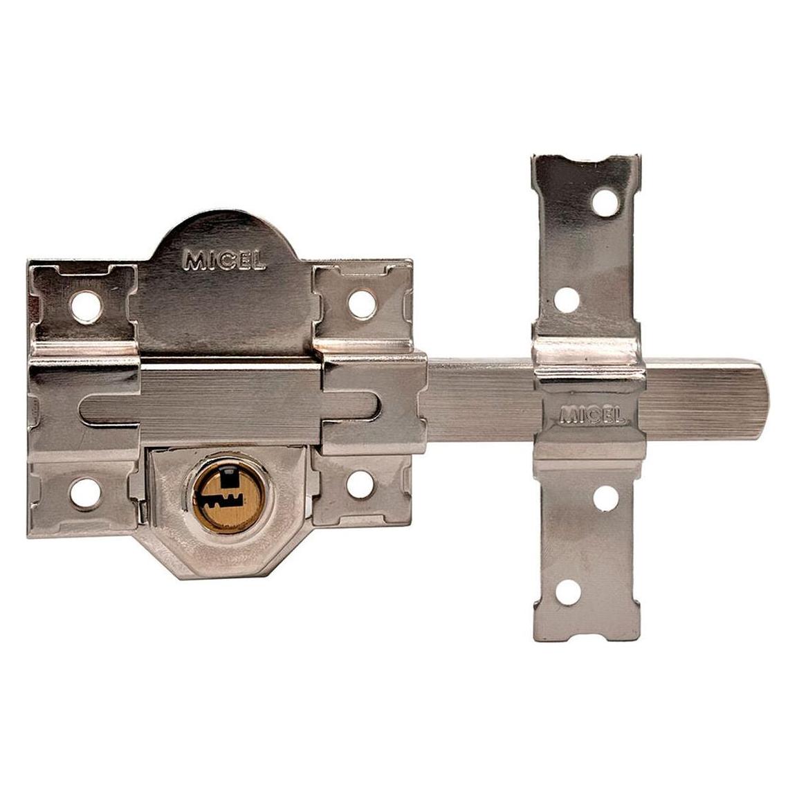 Micel Sicherheitsschloss crr11 86l/50 Stahl Nickel 50 mm obenauf legen (Einsteckschloss) (63027245)