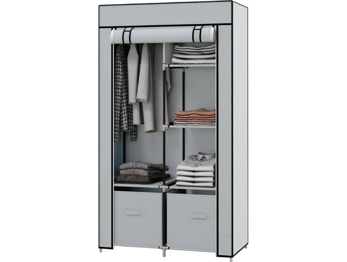 HOMCOM Stoffkleiderschrank mit Reißverschlusstüren 850-287V00