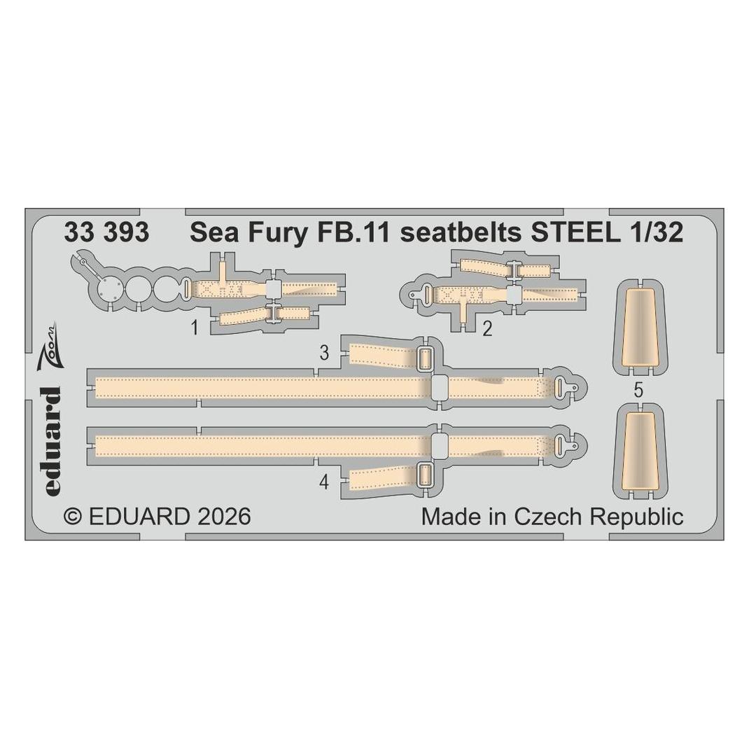 Eduard Sea Fury FB.11 seatbelts STEEL for DBMK (33393)