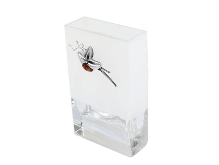 Dekovase OSTSEE-SCHMUCK - Florence - Glas - Bernstein Gr. 16, weiß (16 cm), Blacklist, Vasen, Dekovase