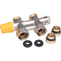 Danfoss Anschlussarmatur VHS-UN Heizkörper R 1/2, Durchgang, vernickelt