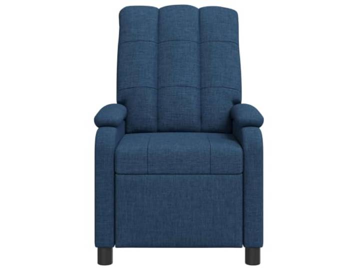Sessel Recliner Blau aus Polyester mit verstellbarer Rückenlehne 115-160 Verstellbare Rückenlehne, Metall-Holzrahmen, Schaumstoff-Füllung, modernes Design, leicht zu reinigen