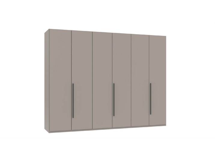 freiraum Drehtürenschrank LONDON inkl. Inneneinteilung, Farbe SAHARAGRAU - 270x208x58cm (BxHxT)