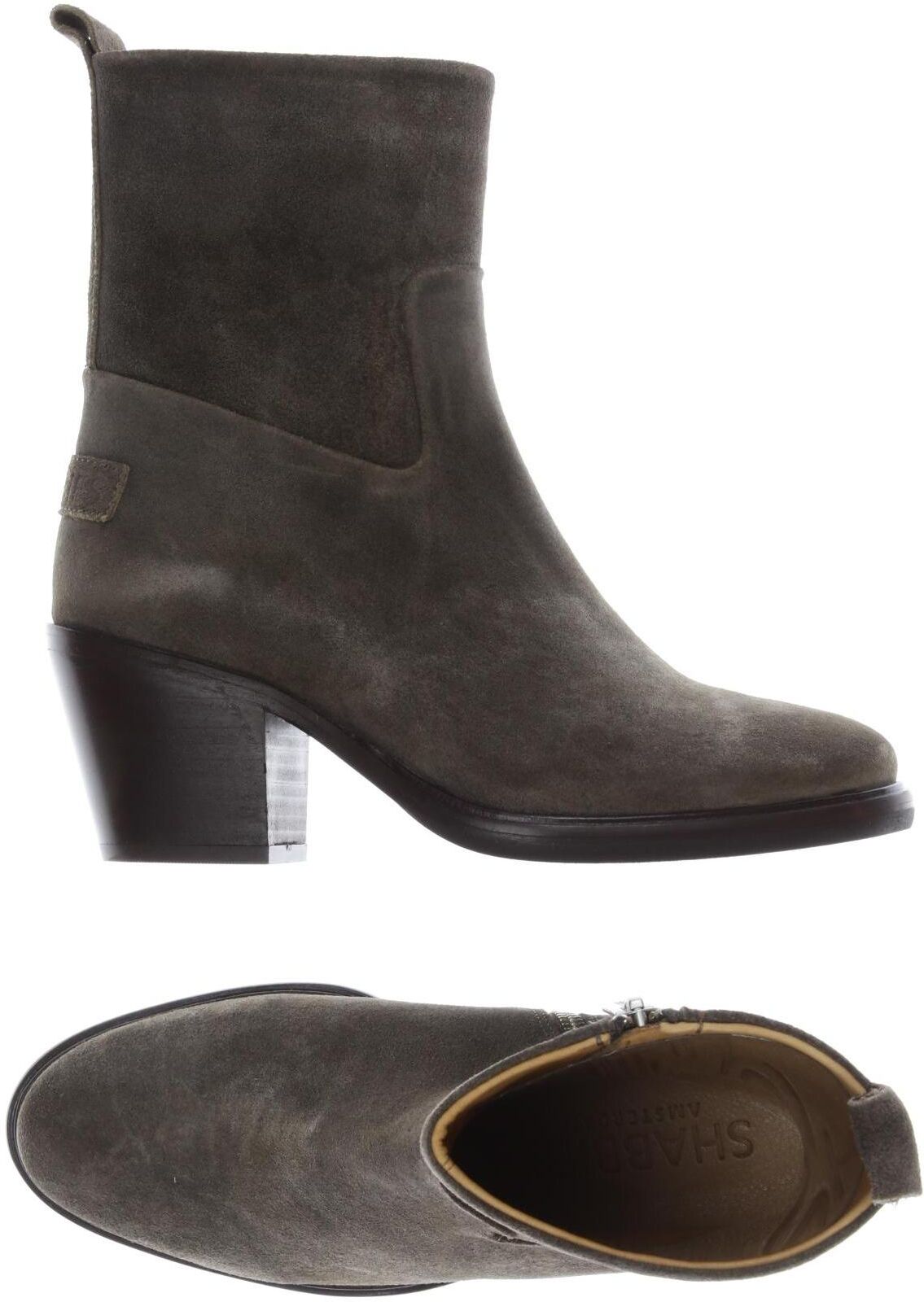 Shabbies Amsterdam Damen Stiefelette, Grau, Gr. EU 36, Leder - Second Hand