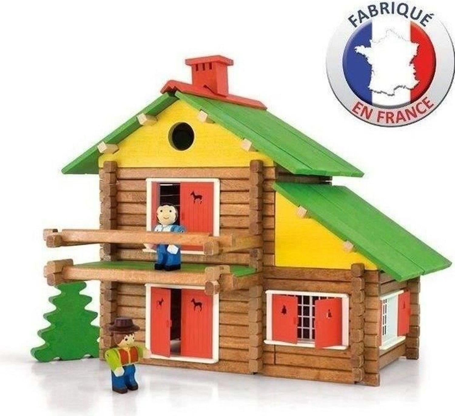 Jeujura My Wooden Chalet Houten Bouwset - 175 stuks