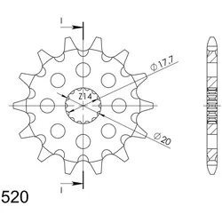 Supersprox Ritzel 520 14Z