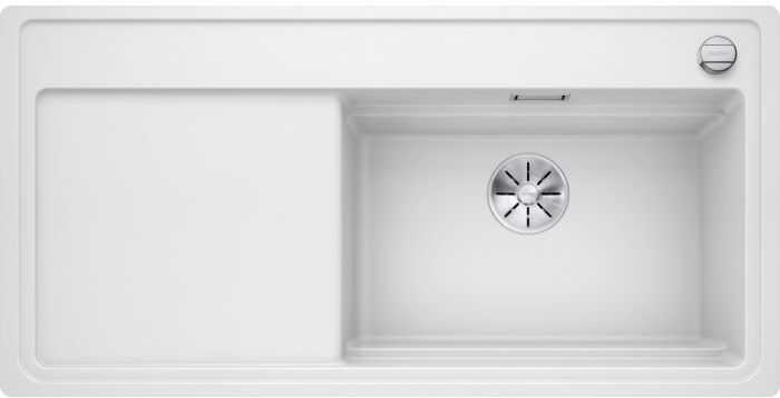 Blanco ZENAR XL 6S-F DampfgarPlus Spüle 524085 98,75x49,75cm, PuraDur weiß, rechts, mit Holzschneidbrett