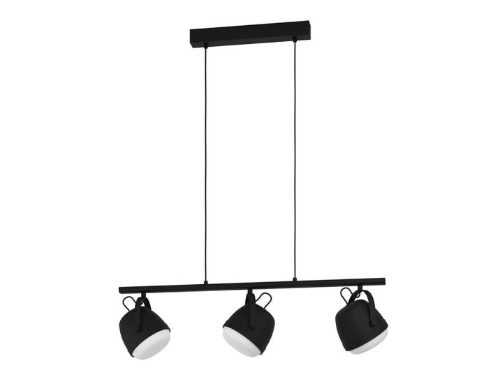 Eglo Hängeleuchte, Schwarz, Weiss, Metall, Glas, länglich, 16.5x150x89 cm, Lampen & Leuchten, Innenbeleuchtung, Hängelampen, Pendelleuchte