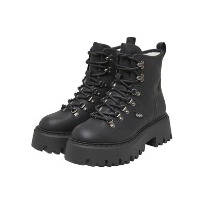Stiefel BUFFALO "Buffalo ASPEN HIKE - VEGAN NUBUCK", Damen, Gr. 39, schwarz, Polyurethan, unifarben, Schuhe Stiefel