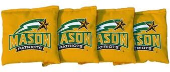 Skip's Garage George Mason University Patriots Yellow Cornhole Bags