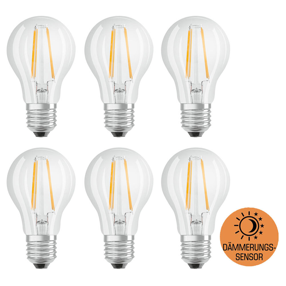 Osram LED lamp filament A60 6,5W E27 neutraal wit 4000K met daglichtsensor 6 stuks