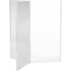 Speisekartenhalter, Acryl, sternförmig DL (105 x 210 mm), Acryl (PMMA), transparent
