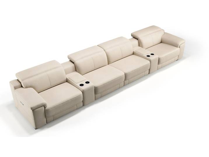 Leder Kinosofa Partnersitz SORA Relaxfunktion Sofa