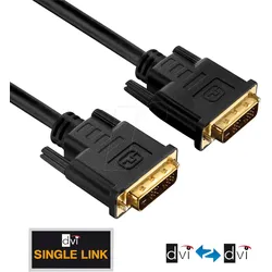 PURE PI4000-005 - DVI Monitor Kabel DVI 18+1 Stecker, Single Link, 0,5 m
