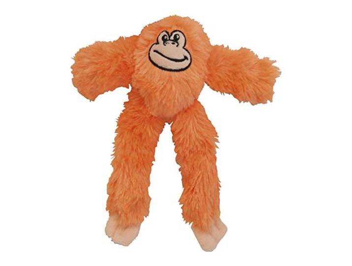 GLORIA pluche hond, maat 21 cm, pluche mini kika, hondenspeelgoed, pluche met geluid, zachte textuur, zeer duurzaam, ideaal voor kleine honden, oranje