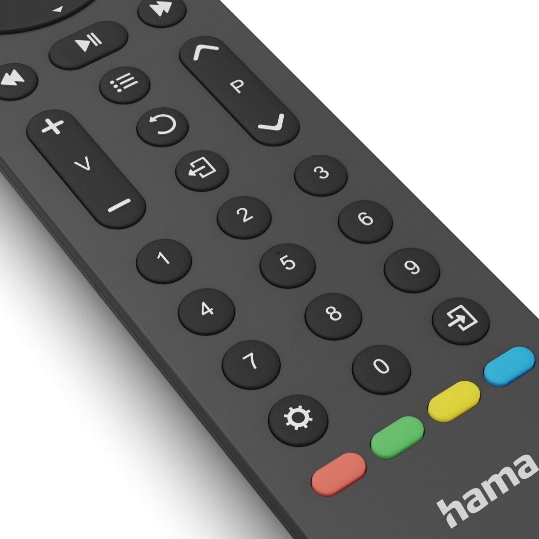 Hama Universal-Fernbedienung "Universal Ersatzfernbedienung für 4 Geräte", schwarz, Fernbedienungen, lernfähig, App-Tasten, Universal-Fernbedienung