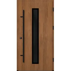 BLACKLINE Aluminium Haustür "AURORA" 68 mm energiesparend Winchester holzähnlich beidseitig außen öffnend DIN rechts