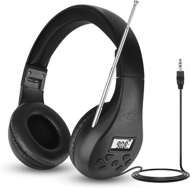 DynamicDeals Foldable FM Radio Headphones With Stereo Bass Sound, Portable Reception Headset With Noise Reduction And AUX Support Foldable FM Radio Headphones With Stereo Bass Sound, Portable Reception Headset With Noise Reduction And AUX Support