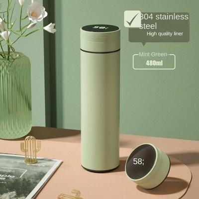 All Categories Goods Thermos Bottle Smart Cup Digital With Temperature Display, Stainless Steel Thermos Bottle, Long lasting Heat green