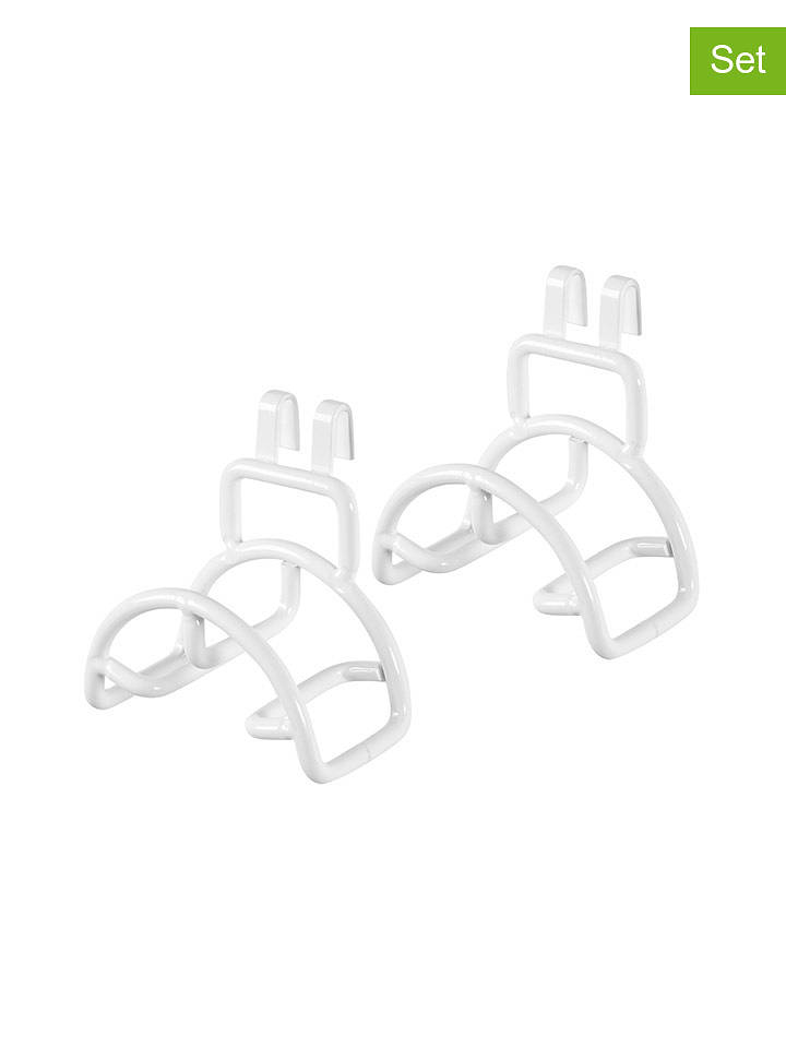 Compactor 2er-Set: Taschenhalter "Xtend" in Weiß - (B)7,5 x (H)8 x (T)5 cm - onesize