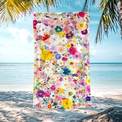JML "Floral Beach Towel Quick Dry Swimming Pool Towel 30""x60"""