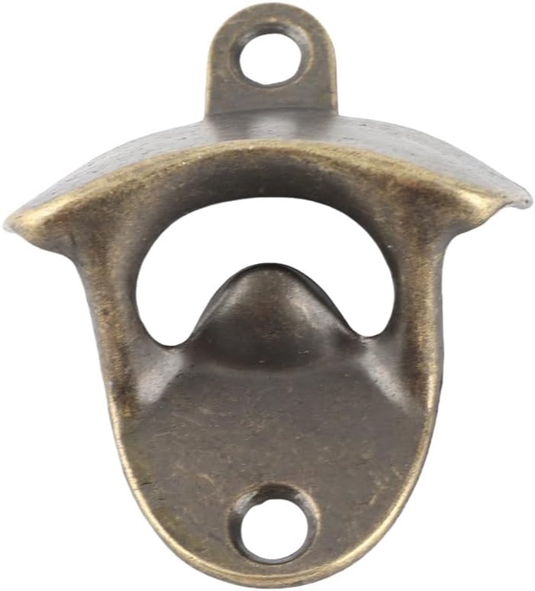 Set van 10 bronskleurige wandmontage flesopeners in vintage stijl