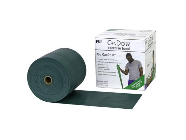 CanDo Trainingsband / Gymnastikband - Spenderbox, Länge 45 m - grün (medium)