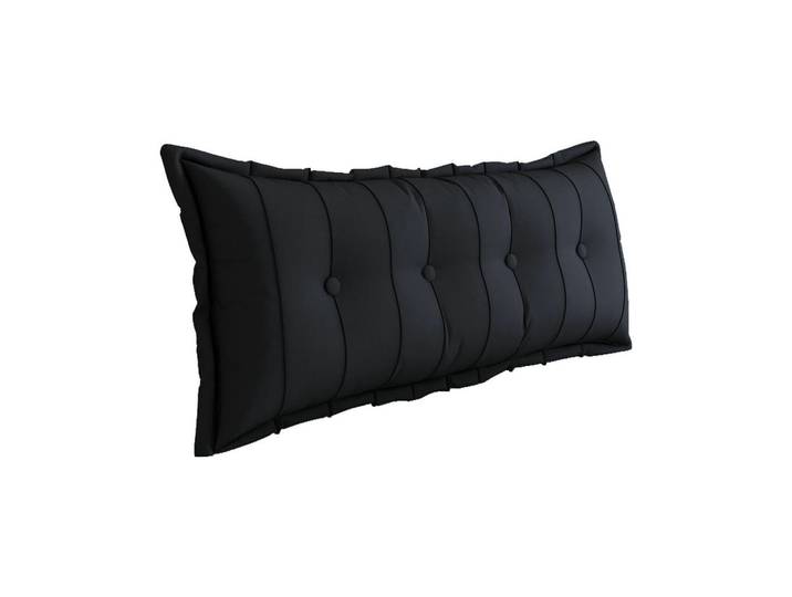 Vercart Rückenkissen Plüsch Schwarz 140 cm, Mode, Rechteckig, 50x140 cm, Heimtextilien, Wohntextilien, Kissen, Rückenkissen