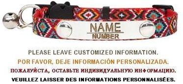 Uplift Essentials Elite Customized Personalized ID Breakaway Cat Collar With Laser Engraved Safety Plate style 5