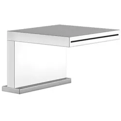 Gessi Rettangolo K, Wannenrand-Schwalleinlauf bedienbar mit separatem Einhebelmischer, 20191713, Farbe: Messing Antik