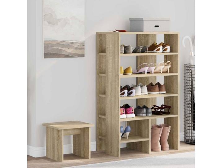 Meuble à chaussures - VIDAXL - Cabinet 2 pcs - Chêne Sonoma - Bois d'ingénierie - 62x35x100 cm