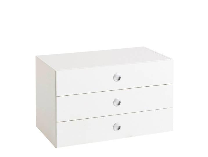 Carryhome Schubkasteneinsatz, Weiß, 3 Schublade(n) Schubladen, 82x49x49 cm, Schlafzimmer, Kleiderschränke, Schrankzubehör, Schubkasteneinsatz