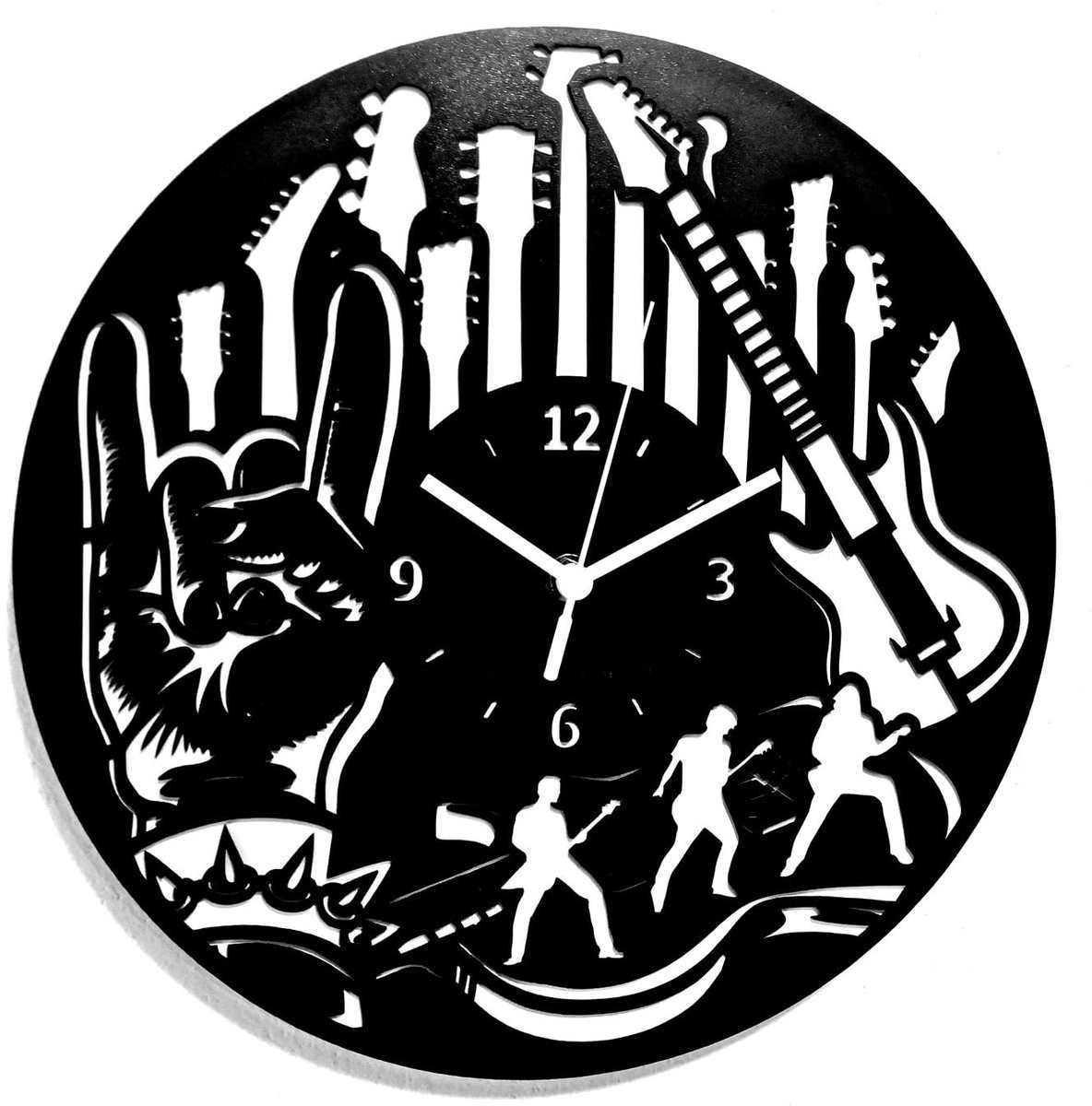 Wandklok met Muziekgroep en Gitaar voor Muzikanten