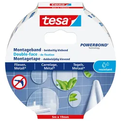 tesa doppelseitiges Klebeband Montageband 19,0 mm x 5,0 m