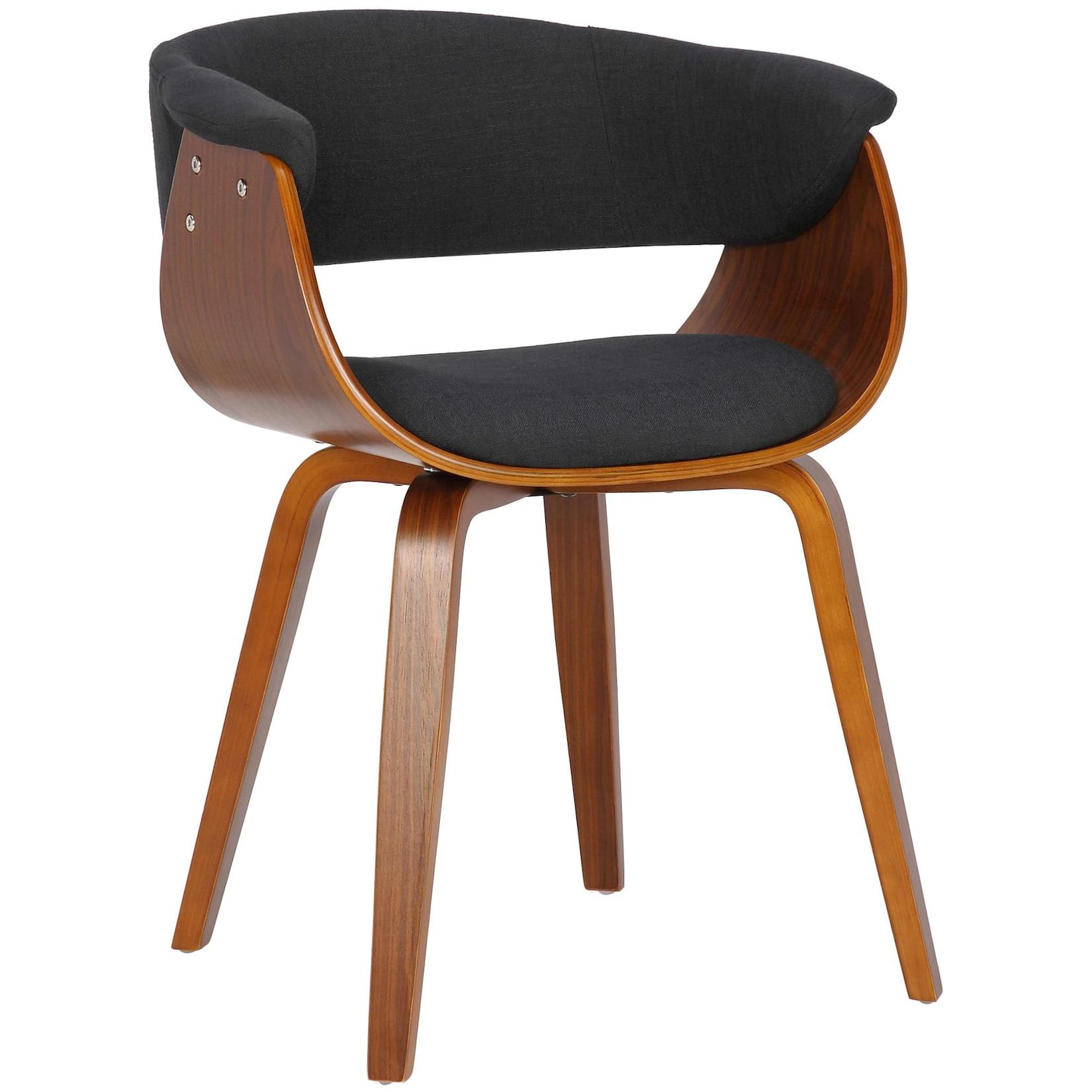 CLP Stuhl Bruce Stoff walnuss Farbe: schwarz, Gestell Farbe: walnuss