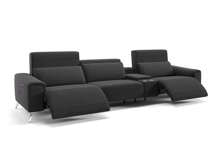 Designer Couch Stoff 3-Sitzer Kinosofa BELLA Loungesofa