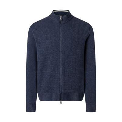 Strickjacke MAERZ MUENCHEN "Maerz Muenchen 542500 Strickjacke Herren Bekleidung", Herren, Gr. 48, blau, 100% Schurwolle, Strickjacken Strickjacke