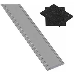 OSMO Nut-Abdeckleiste für Aluminiumpfosten inkl. Gummipads Grau 2000 mm