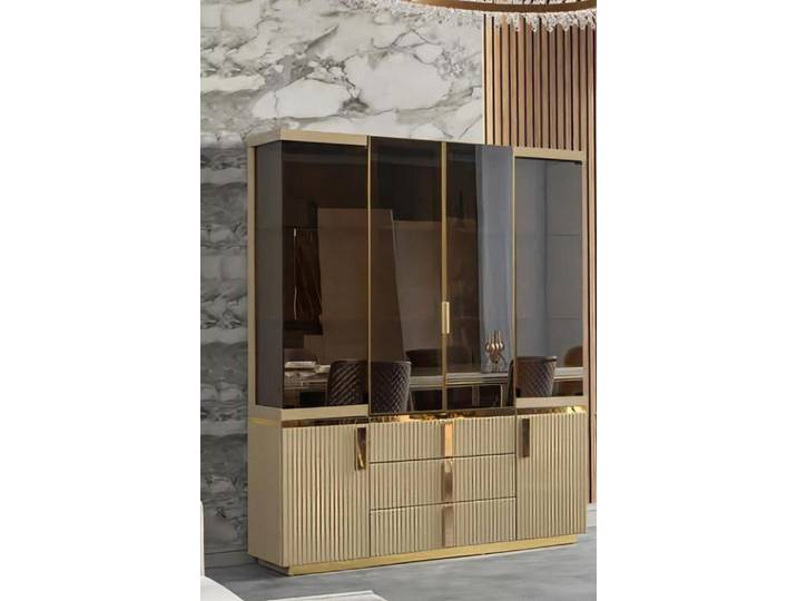 JVmoebel Vitrine Moderne Vitrine aus Holz und Glas für stilvolle Wohnräume (Vitrine) Made in Europa