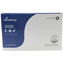 12x4 MediaRange Lilthium Knopfzelle Batterien CR2032 3V