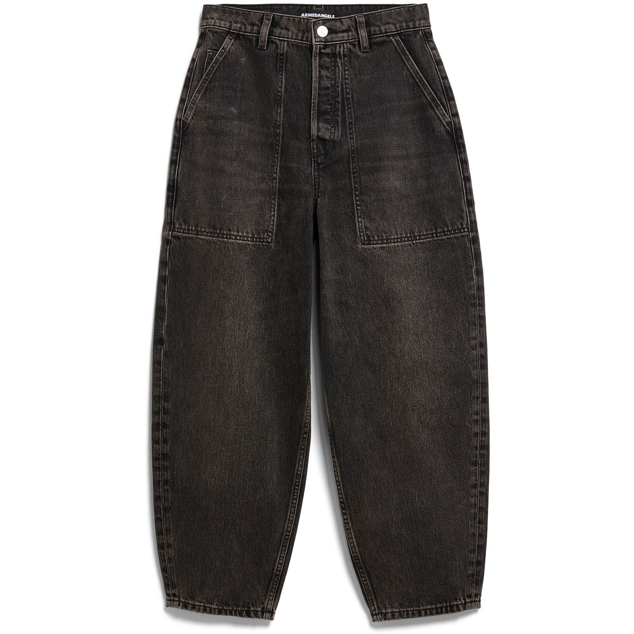 Armedangels Baarly High Worker Barrel Damen Jeans & Freizeithose beige Größe L Lifestyle Hautfreundlich