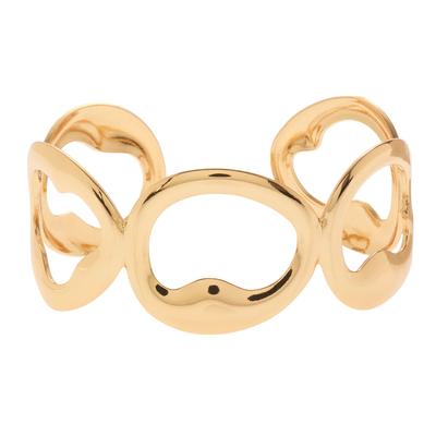 Armreif FRENCH CONNECTION "offener Armreif", Damen, Gr. Edelstahl, gold (vergoldet), Armbänder Armreif, NEU Armschmuck aus vergoldetem Edelstahl